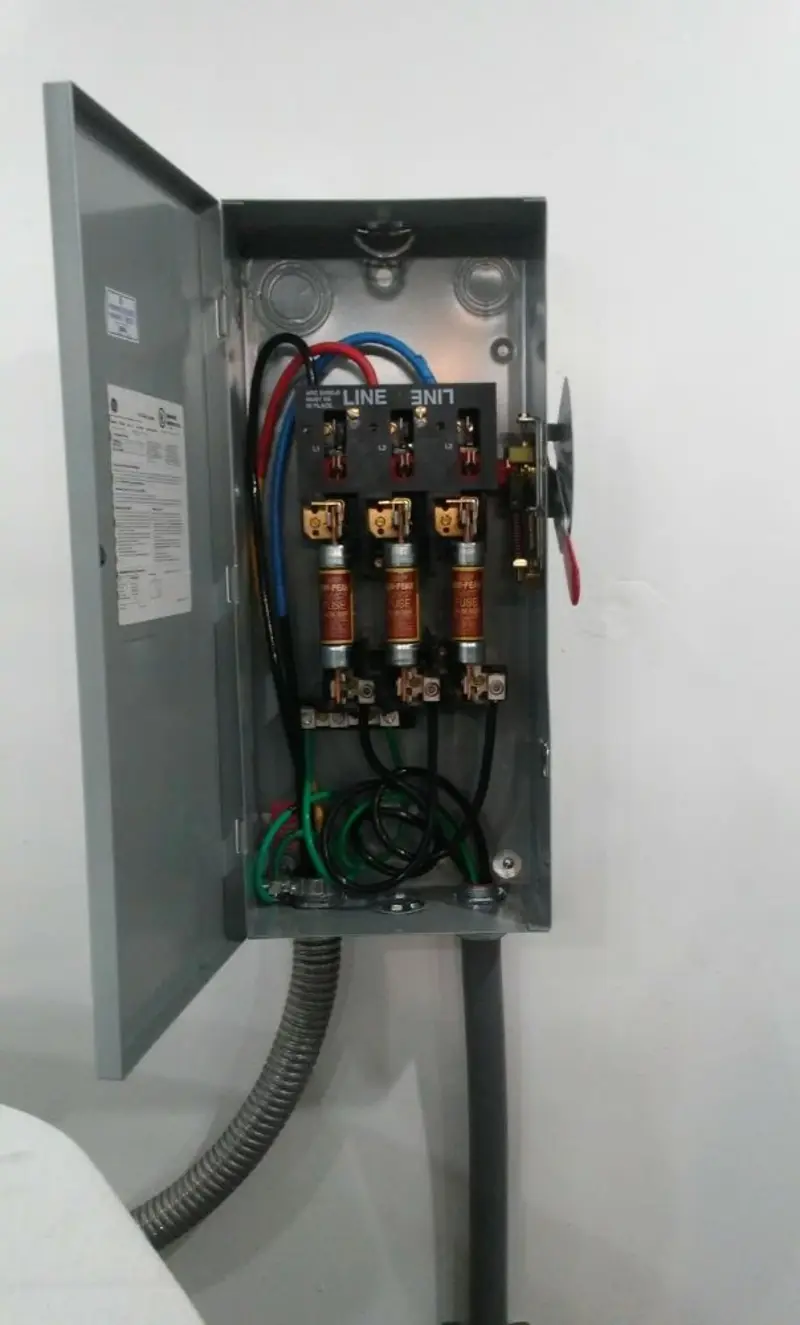 Three-phase disconnect switch installed for Electrical Wiring & Rewiring in Enfield